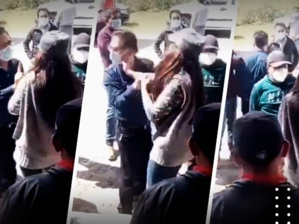 Video: Mujer cachetea al alcalde de Tlaxcala por no cumplir con promesas de campaña
