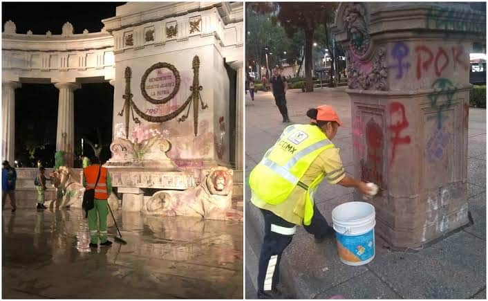 Con trabajo comunitario proponen castigar a personas que realicen pintas o daños a monumentos en CDMX
