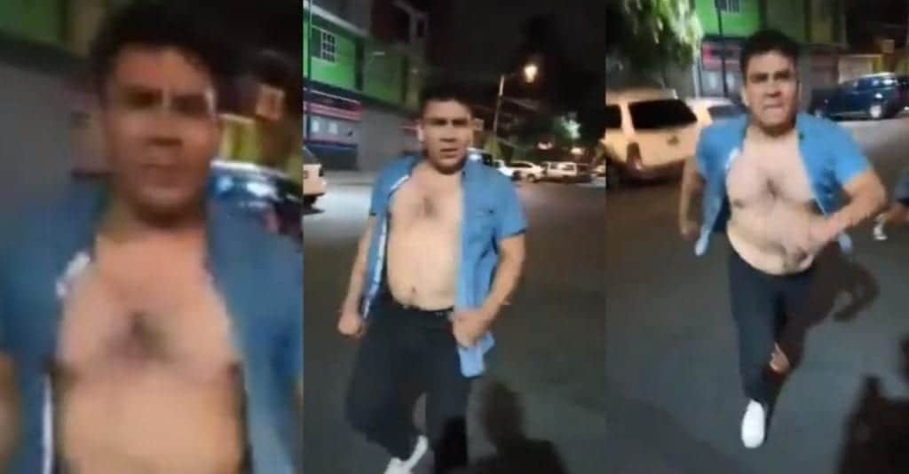 Video: Ataca a mujer en plena calle y luego golpea al hombre que la defiende