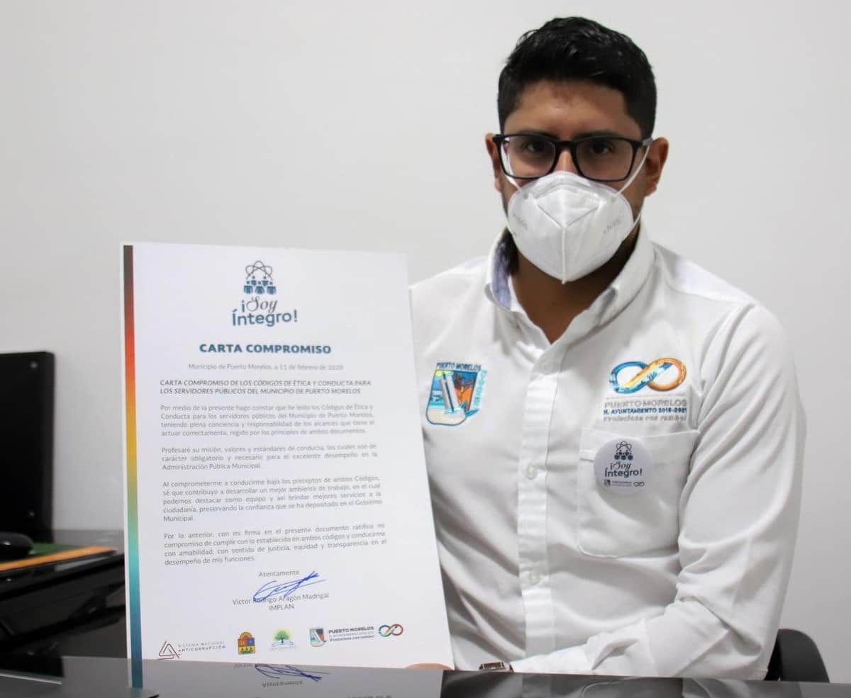 Con campaña “Soy Íntegro” refuerzan ética de servidores públicos en Puerto Morelos