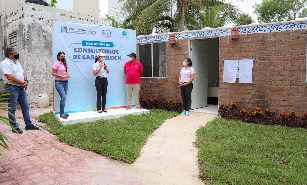 Inauguran nuevos consultorios construidos con sargabocks en Puerto Morelos
