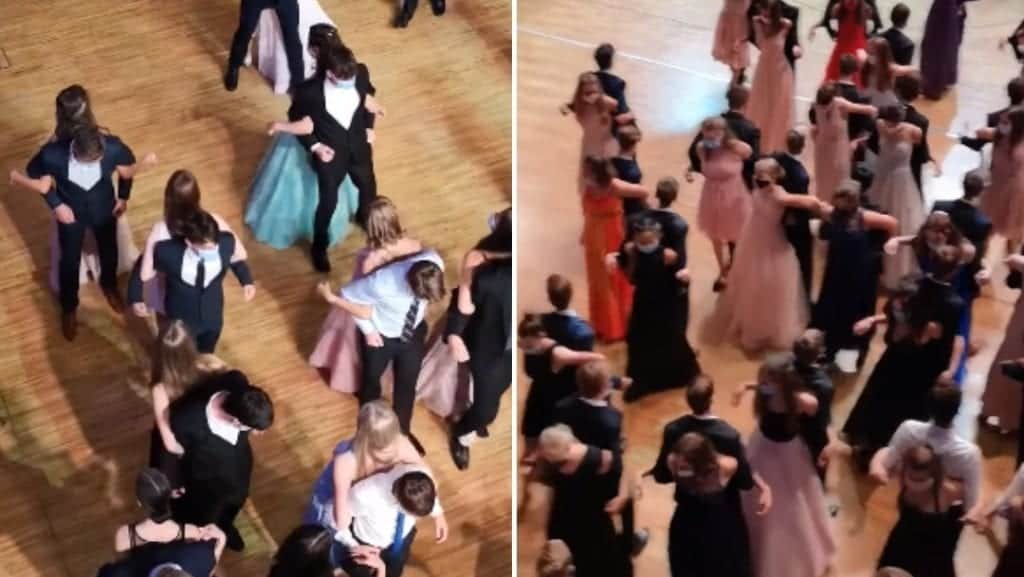 VIDEO: Organizan baile 'de espaldas' para evitar contagios de Covid-19 y se viraliza