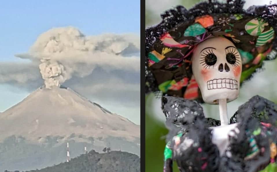 Captan impresionante 'Catrina' en fumarola del volcán Popocatépetl y se viraliza