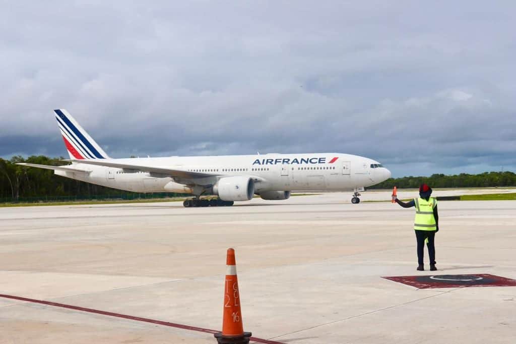¡Bienvenidos de vuelta! Aterriza en Cancún primer vuelo de Air France desde París