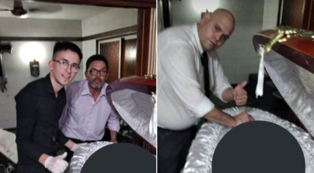 Se entregan sujetos que se tomaron fotos con los restos de Maradona