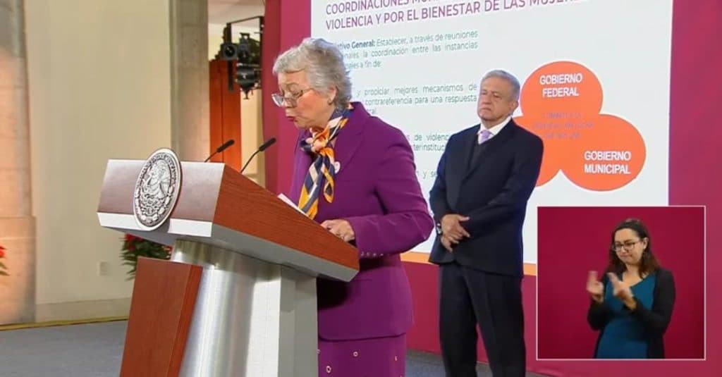 El gobierno de la 4T es feminista, aseguran AMLO y Olga Sánchez Cordero