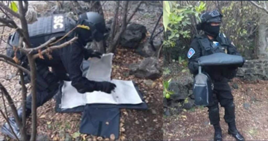 Mujer encuentra un artefacto explosivo en su jardín en la Cdmx