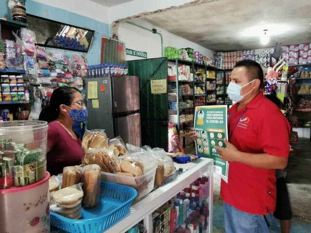 Continúa coordinación con sector comercial de Puerto Morelos para prevenir el covid-19