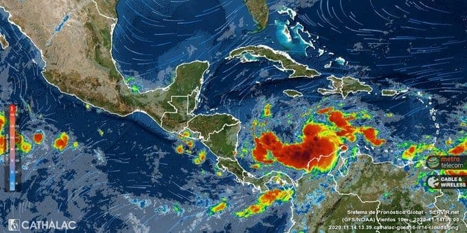 Tormenta Tropical 'IOTA' lejos de Quintana Roo