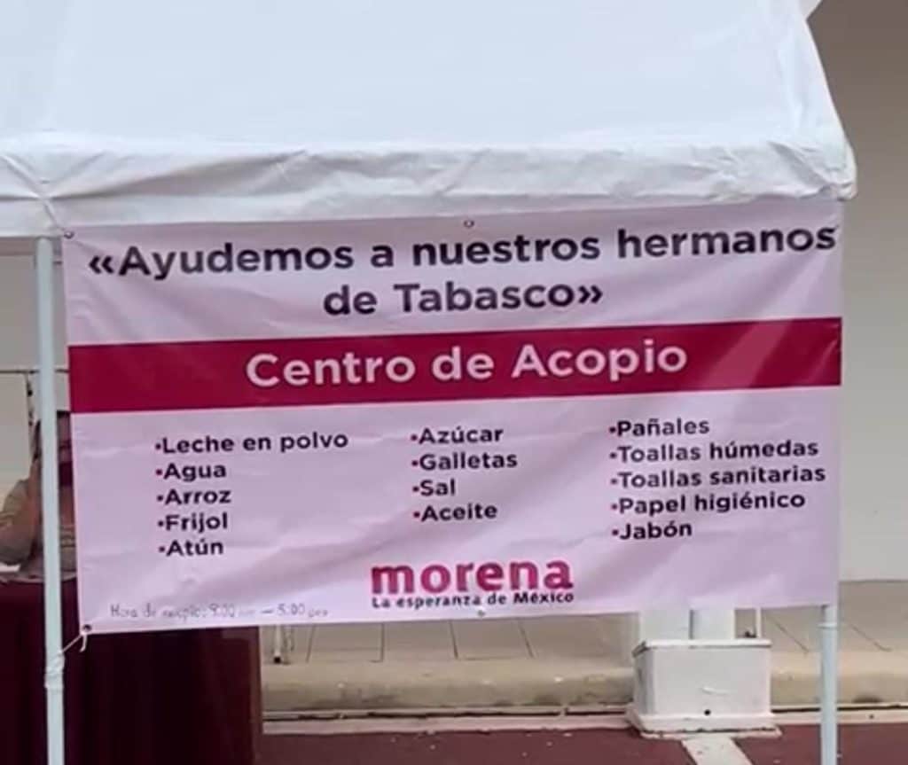 Video: Acusan a Morena de violar ley electoral con centro de acopio en Playa del Carmen