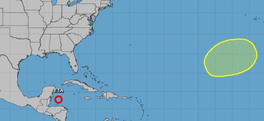 Surge nueva zona de baja presión en el océano Atlántico