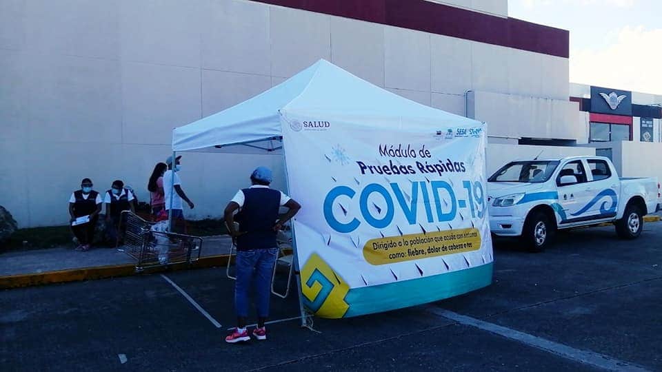 Vacío, así se encuentra módulo de pruebas rápidas Covid-19 en Playa del Carmen