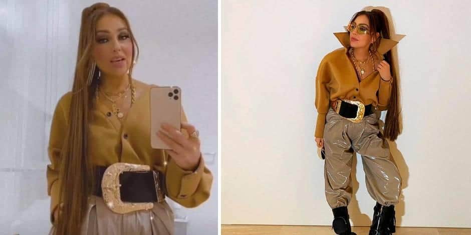 FOTOS: Reacciona Thalía a los memes de su enorme cinturón y se vuelve tendencia en redes