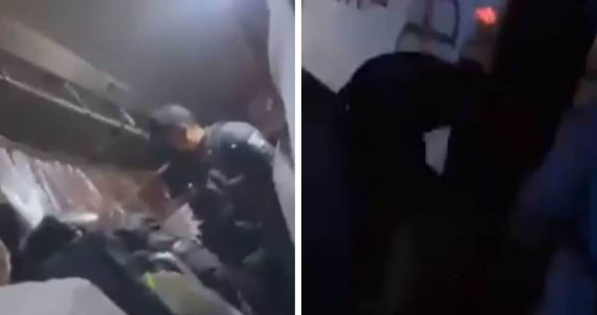 Video: Policías bajan a golpes a un hombre que vendía dulces