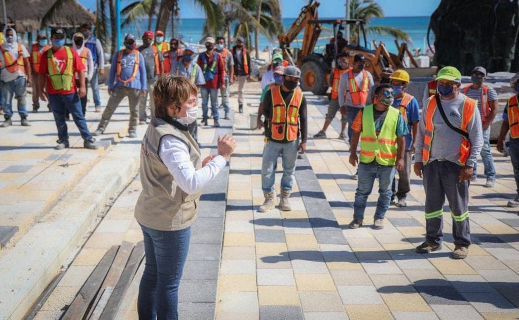 Remodelación de Parque Fundadores tiene avance de 90%: Laura Beristain