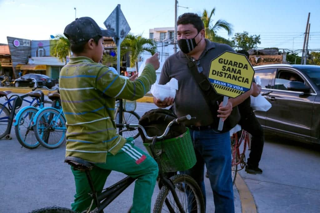 Realizan brigadas de supervisión en Tulum para concientizar sobre medidas sanitarias