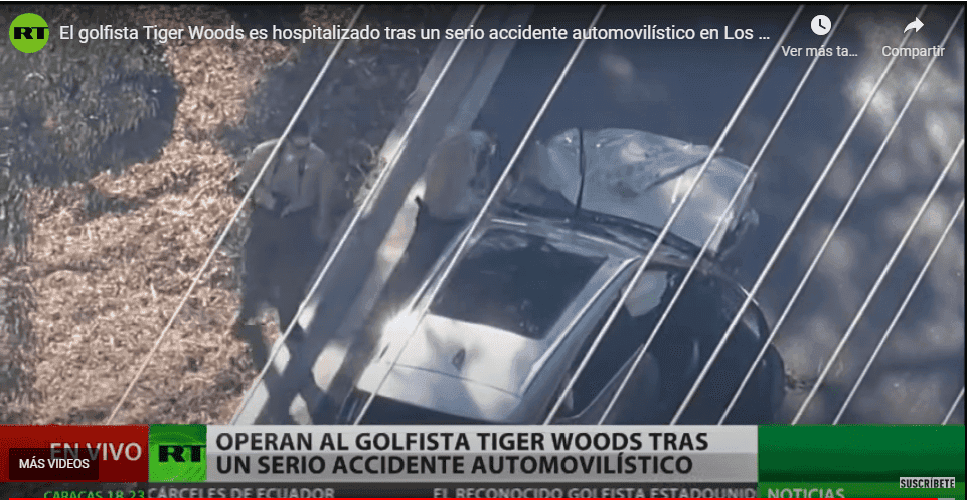 El golfista Tiger Woods es hospitalizado tras un serio accidente automovilístico en Los Ángeles