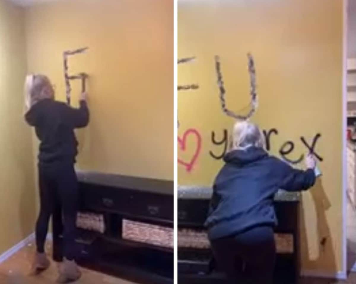 Video: Joven le destroza la casa al exnovio a martillazos por serle infiel