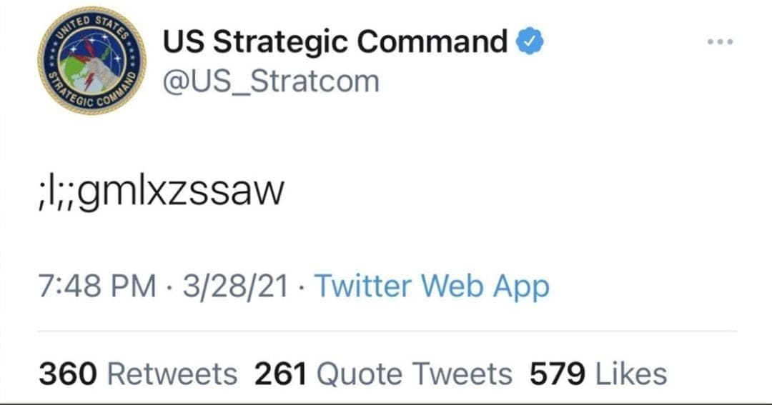 Estados Unidos publica tuit por error; creen que eran códigos de lanzamiento de misiles