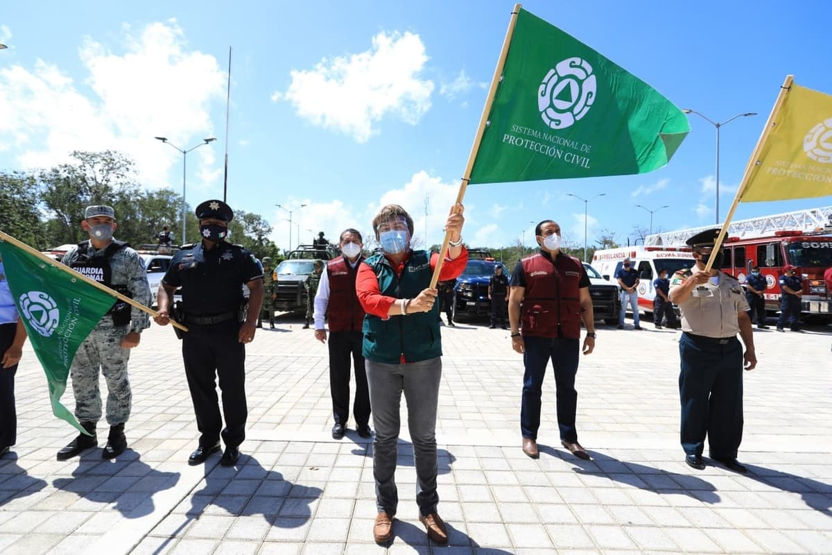Dan banderazo al operativo "Semana Santa segura 2021" en Playa del Carmen