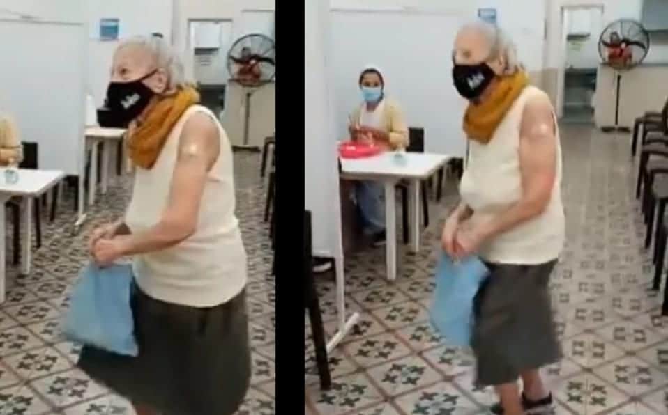 VIDEO: Abuelita celebra con baile que recibió la vacuna contra Covid-19 y se vuelve viral