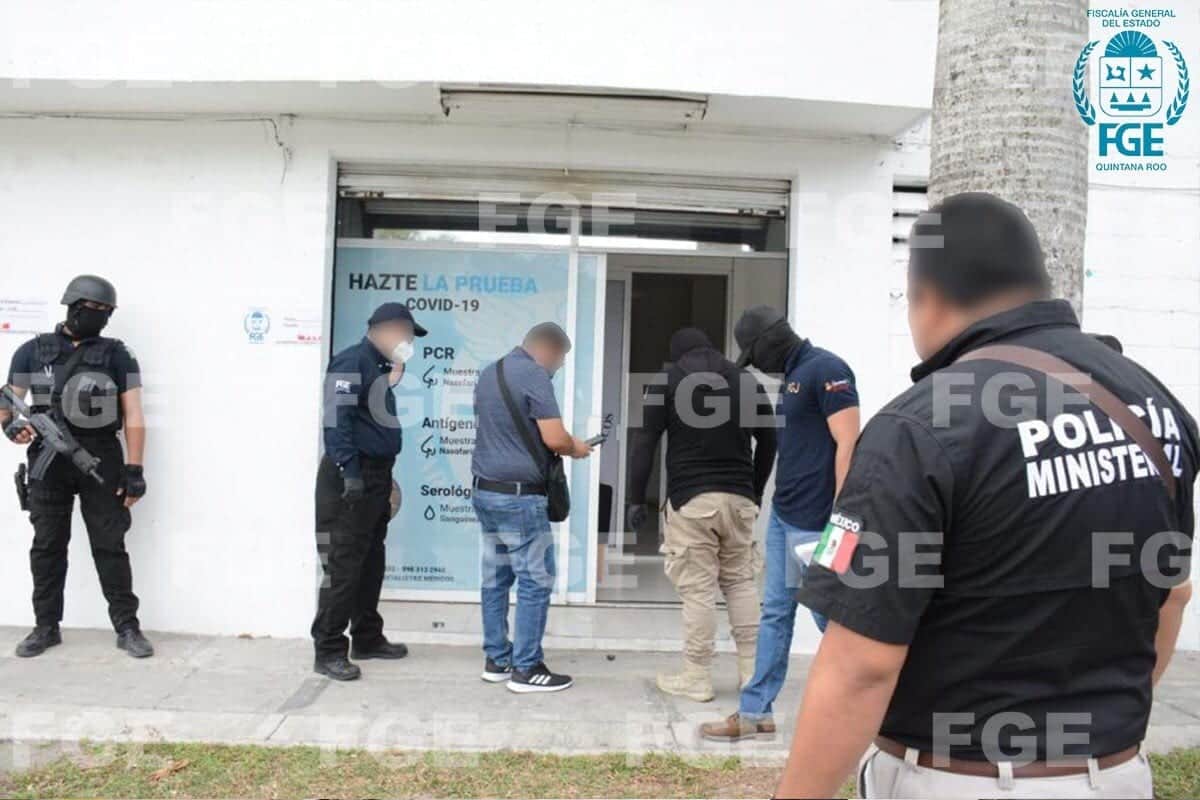 Catean laboratorio donde se realizaban pruebas falsas de COVID-19 en Cancún