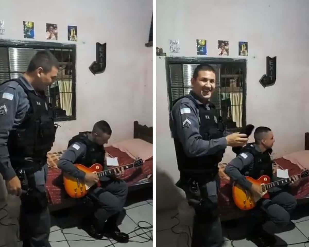 Video: Policías van a arrestar a narcotraficante y terminan tocando covers de Iron Maiden