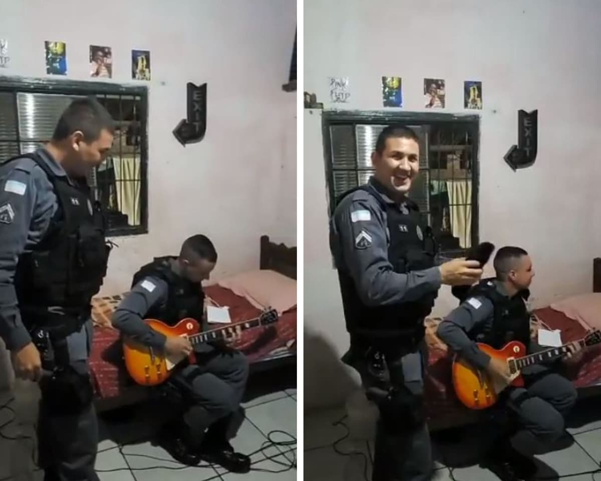Video: Policías van a arrestar a narcotraficante y terminan tocando covers de Iron Maiden