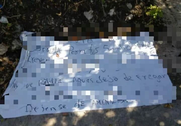 'Sigues tu' así fue la amenazante narcomanta en contra de la candidata Mary Novelo