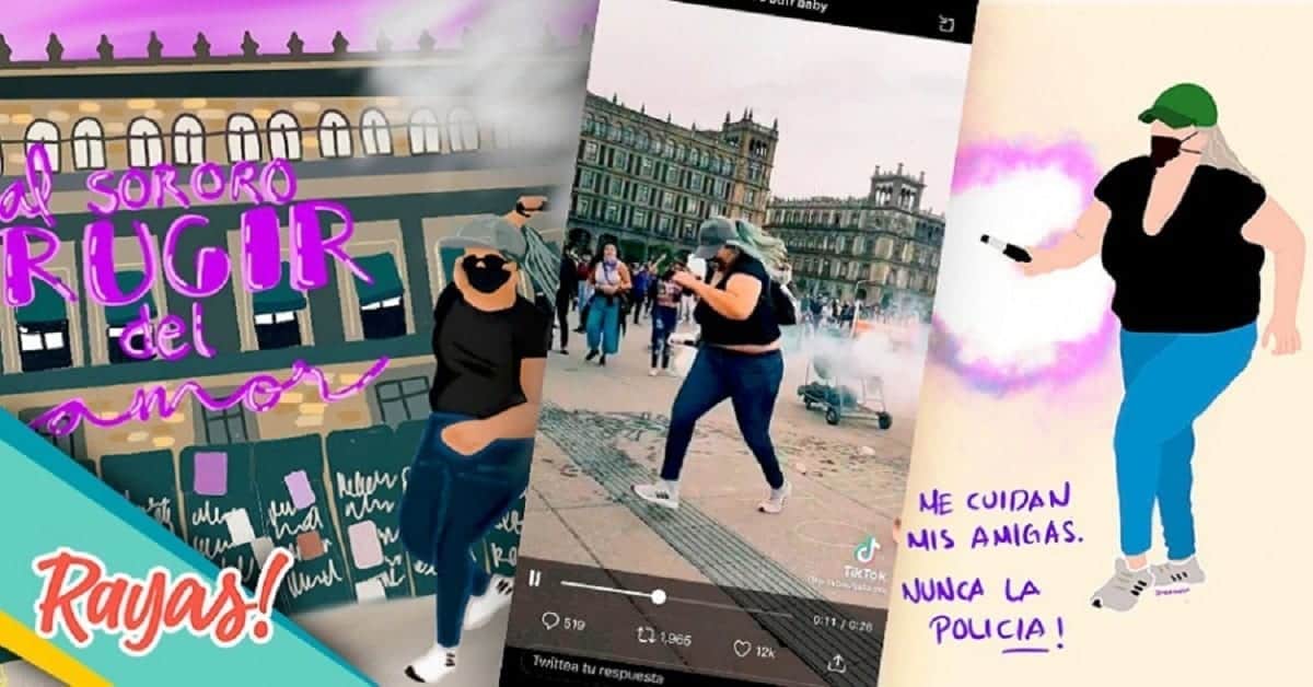 Rinden homenajes a "La Reinota", feminista que regresó una bomba de gas a policías en el 8M