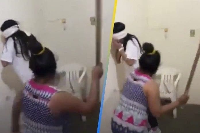 Filtran video donde mujer es golpeada semidesnuda con una tabla en Guerrero