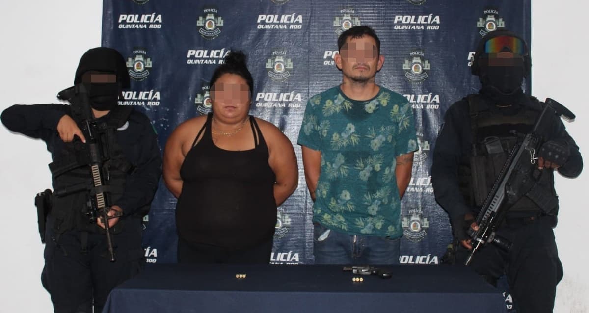 Capturan a dos personas con un arma de fuego en Tulum
