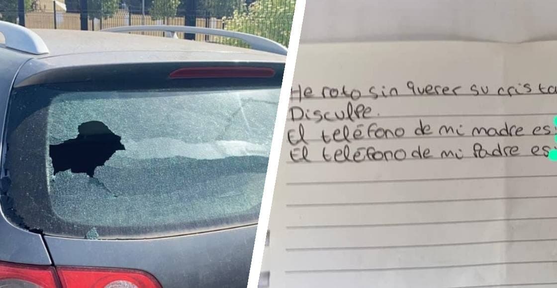 Niño rompe el vidrio de auto y deja nota con teléfonos de sus padres; se vuelve viral