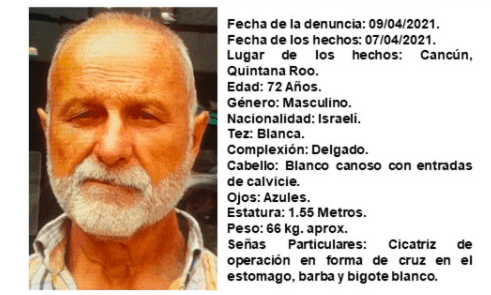 Desaparece hombre israelí en Cancún: buscan a Vladimir Putkov