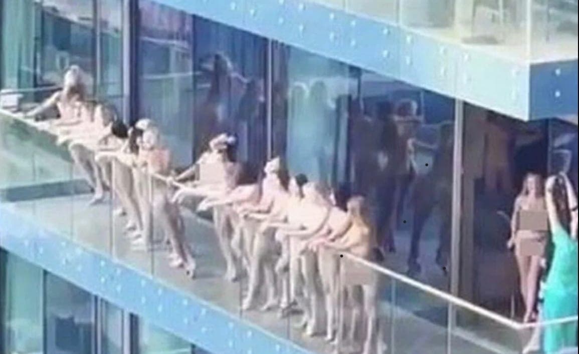 Por video con decenas de mujeres desnudas en balcón de Dubai, detienen a varios