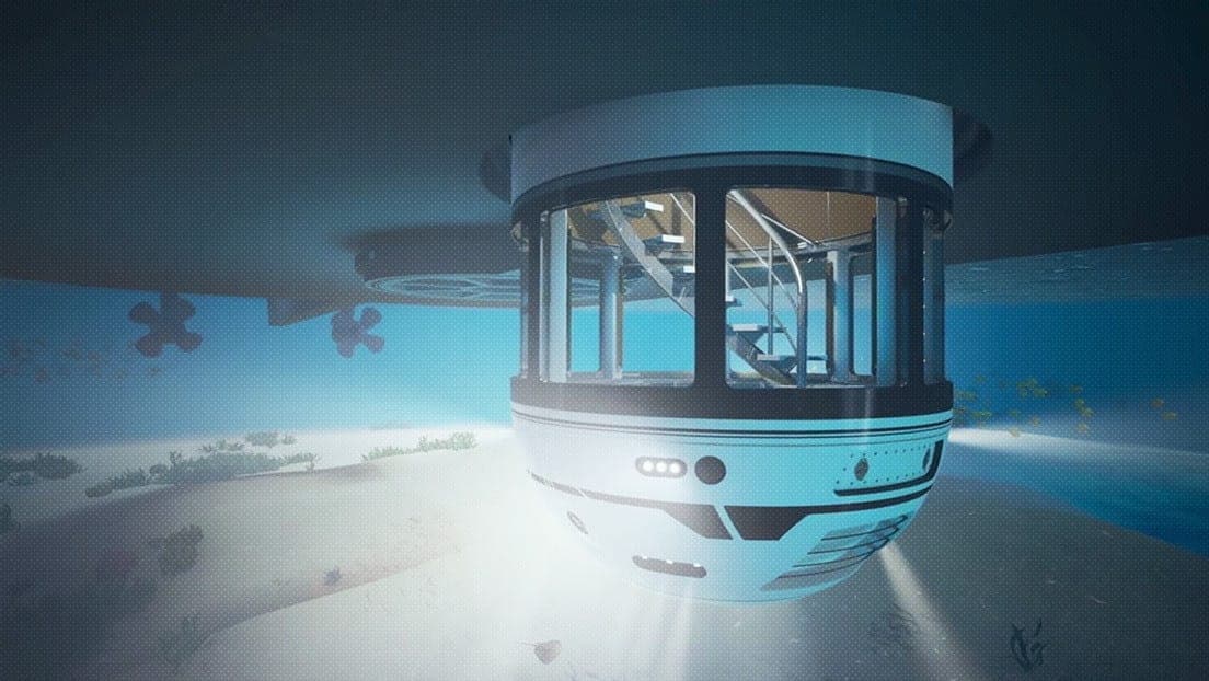 VIDEO: Lanzan 'superyate' con cápsula submarina que posee una vista de 360 grados