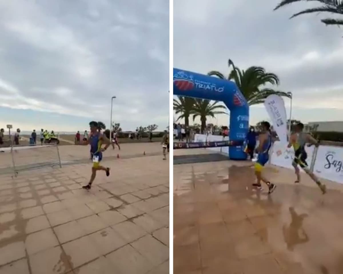 VIDEO: Atleta se puso a celebrar antes de tiempo, perdió el triatlón