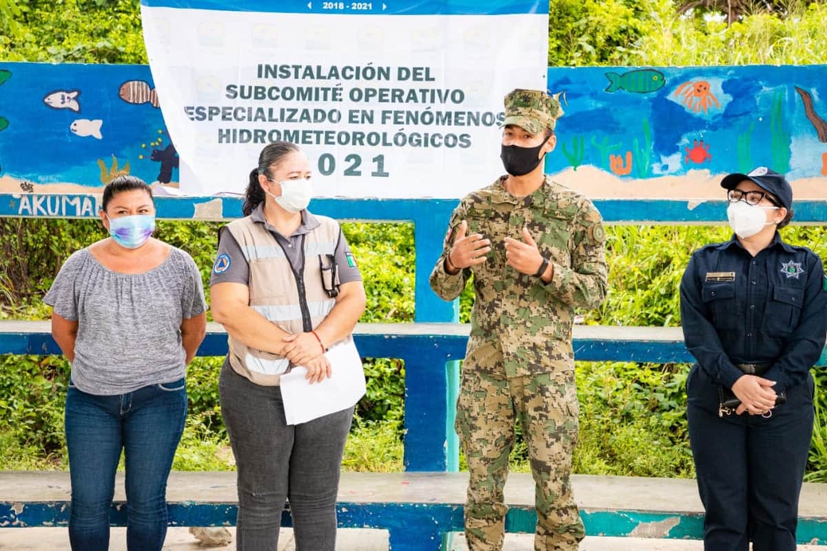 Tulum instala subcomités por Temporada de Huracanes 2021 en Chemuyil y Akumal