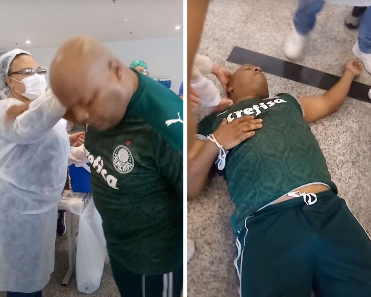 VIDEO: Hombre con fobia a las agujas grita y se desmaya tras ser vacunado contra el Covid-19