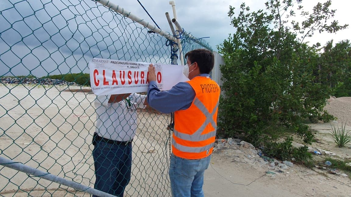 Profepa clausura sitio de transferencia de desechos en Holbox