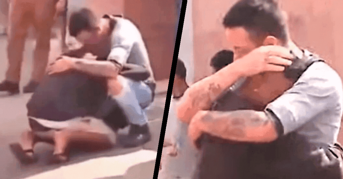 VIDEO: Conmueve padre que consuela al hombre que por accidente atropelló a su hija