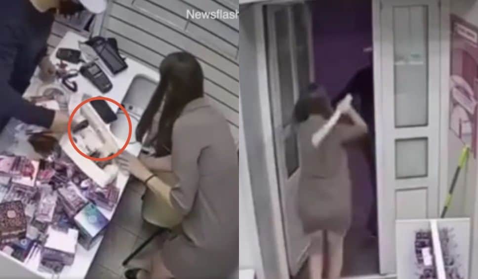 VIDEO: Con un juguete sexual empleada frustra robo a una sex shop