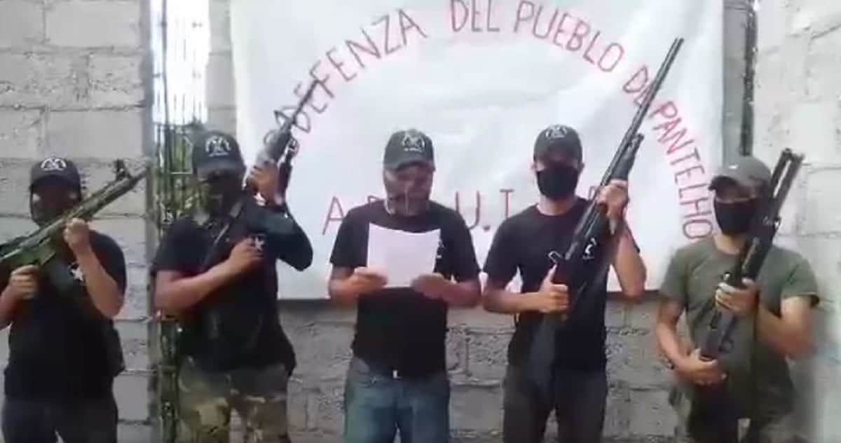 VIDEO: Surge en Pantelhó, Chiapas, grupo autodefensa denominado "El machete"