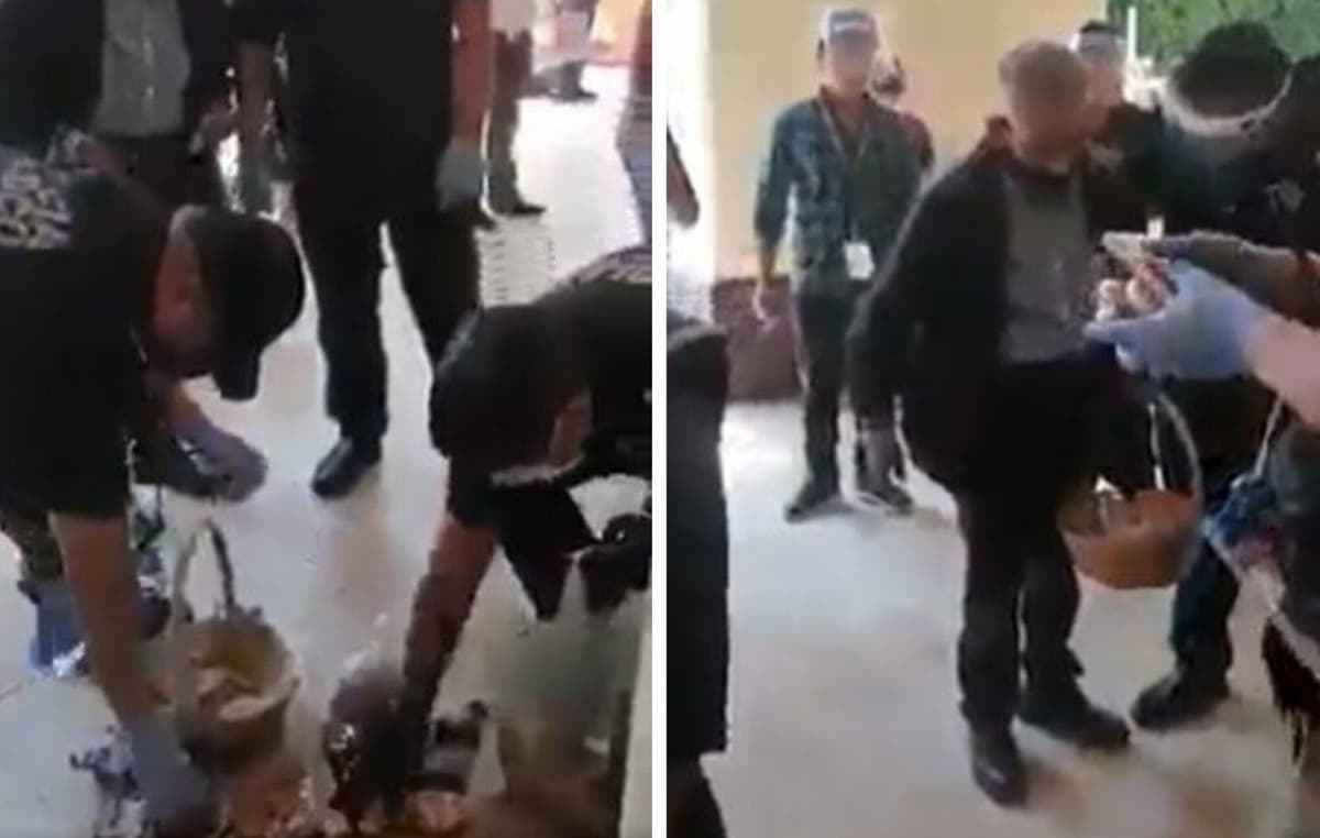 VIDEO: Policía le compra a abuelito toda la mercancía para no decomisarla