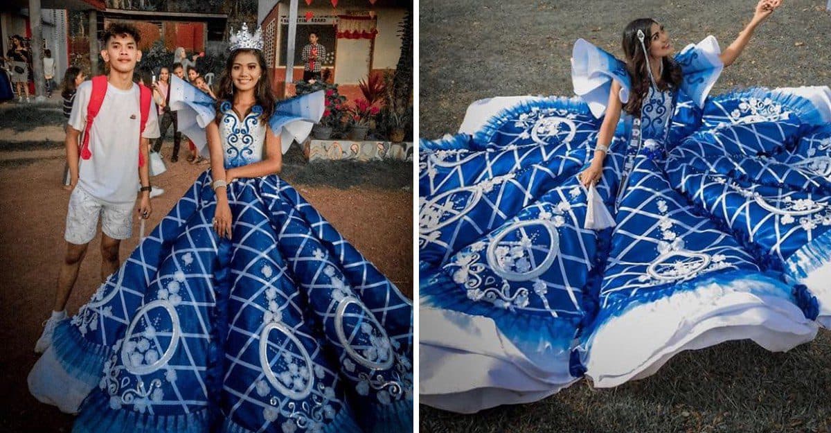 Le diseña hermoso vestido a su hermana para su fiesta de graduación y se vuelve viral