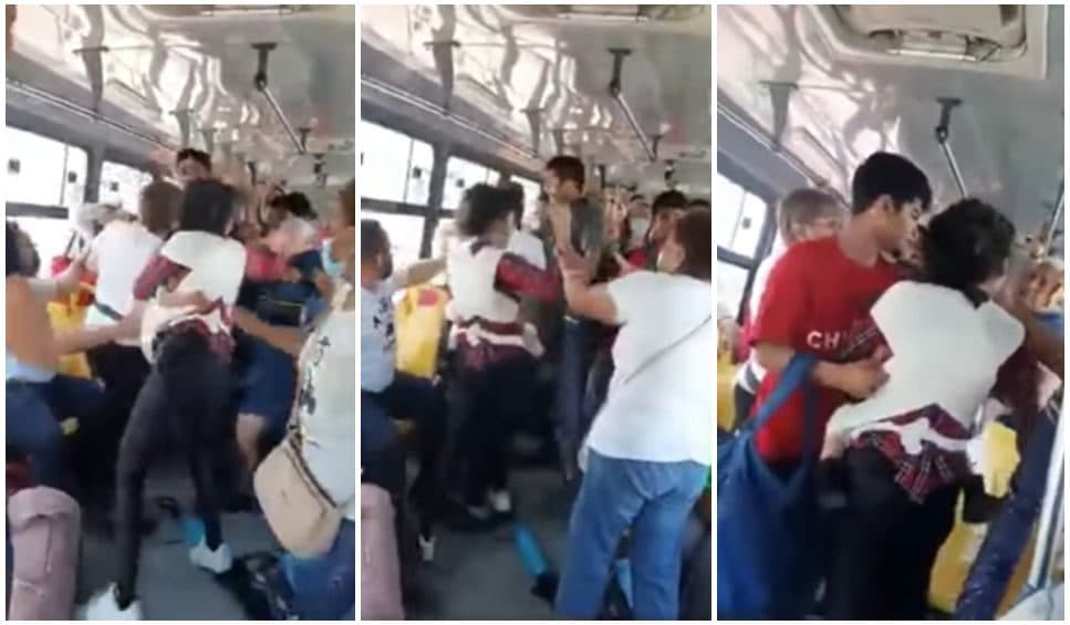 VIDEO: Chofer graba pelea entre abuelita y mujer con bebé en brazos en el transporte público