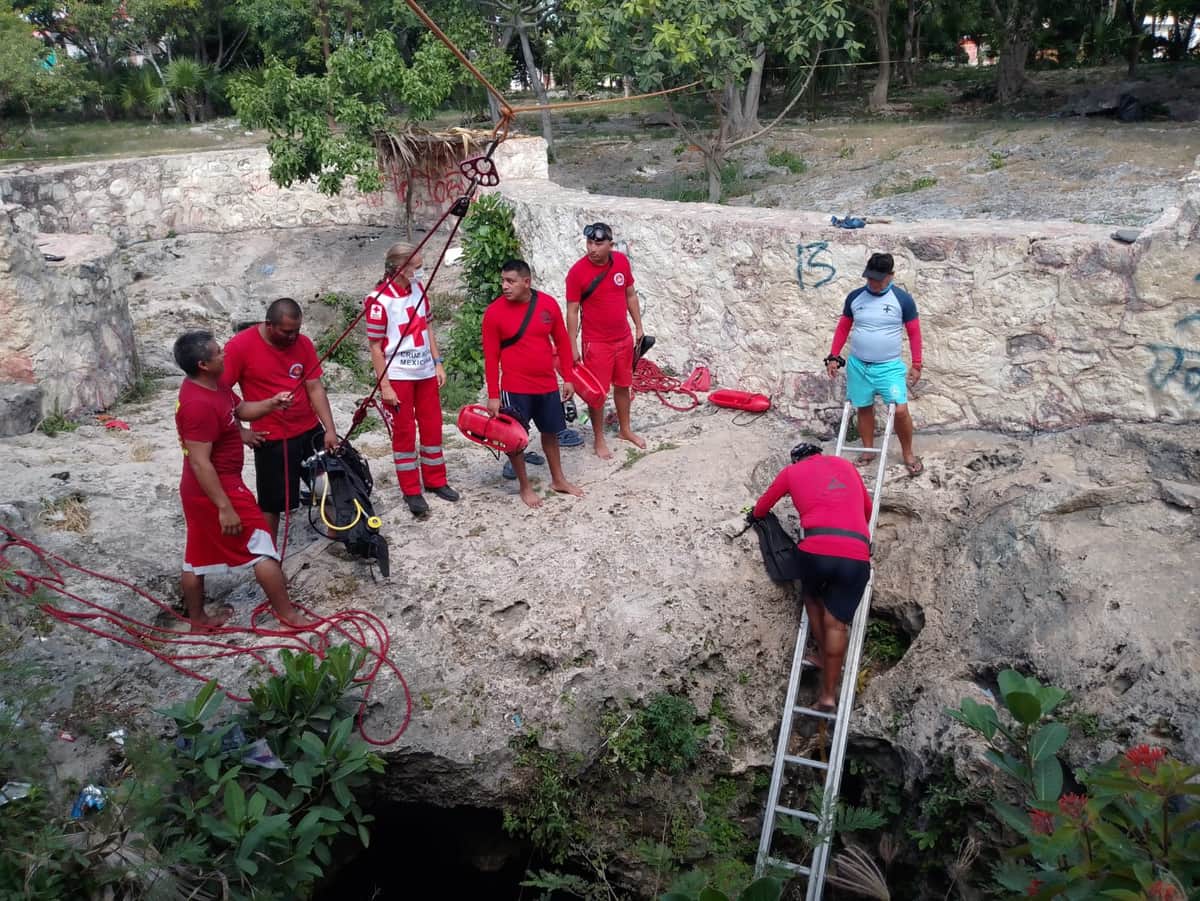 Suspenderán búsqueda del hombre que desapareció en cenote de Cancún