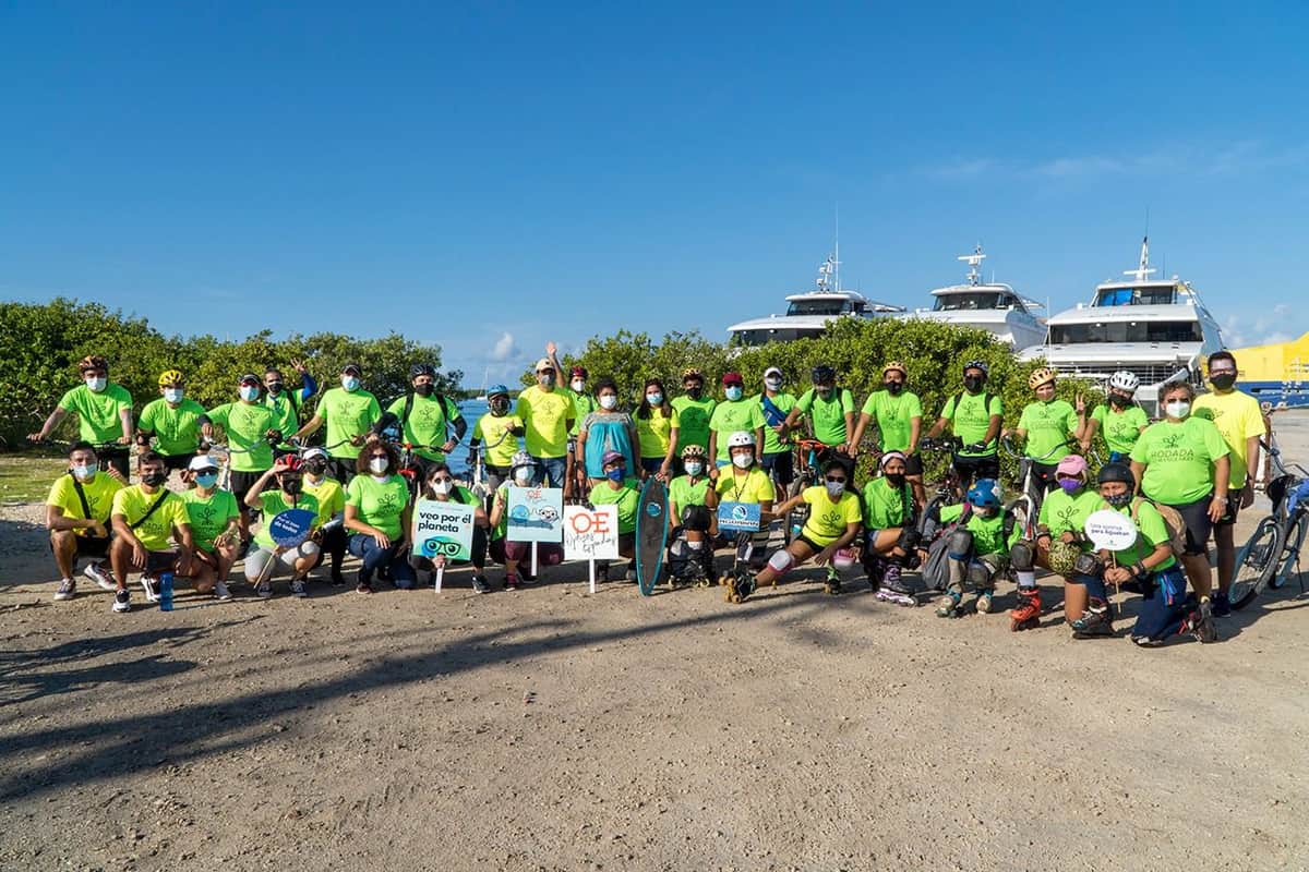 Realizan “rodada por los manglares” en Isla Mujeres