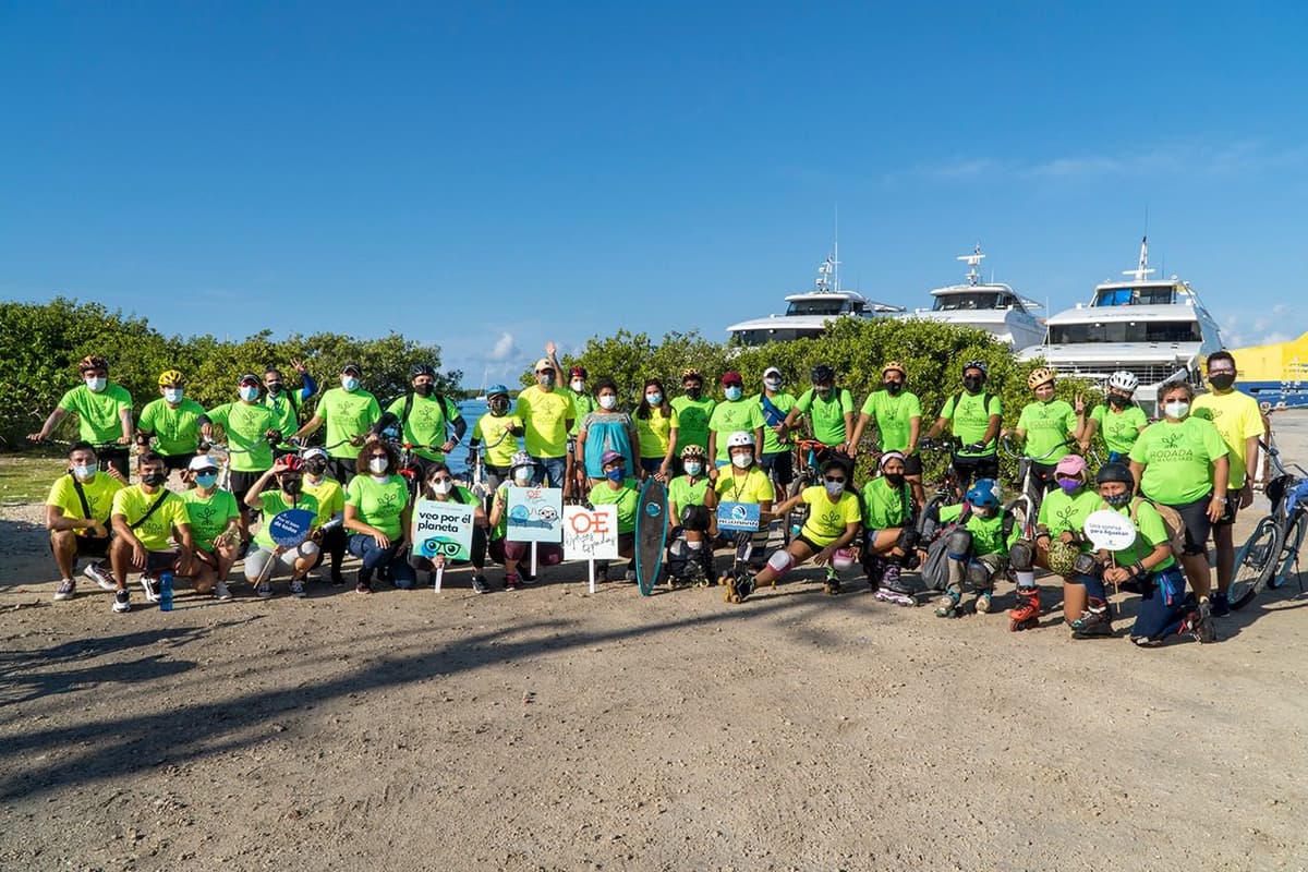 Realizan “rodada por los manglares” en Isla Mujeres