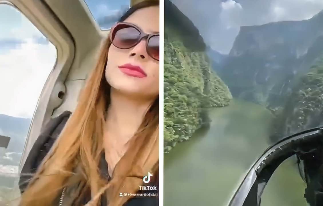 Influencer usa helicóptero oficial para un TikTok; gobierno de Chiapas reclama al IMSS